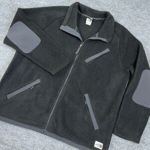 The North Face Jacket Mens 2XL Black Gray Cragmont Fleece Full Zip Sherpa‎